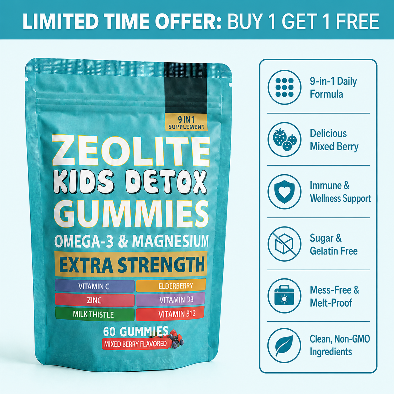 Luvona - Kids Multivitamin & Detox Gummies